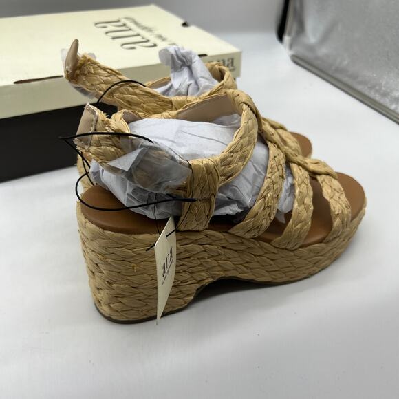 a.n.a Womens Merlin Wedge Sandals Brown Natural Size 9.5M - Picture 6 of 13